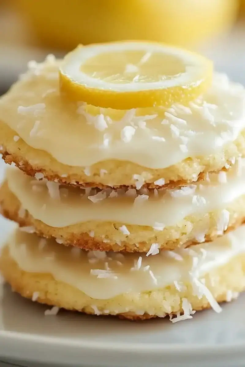 Lemon Coconut Cheesecake Cookies