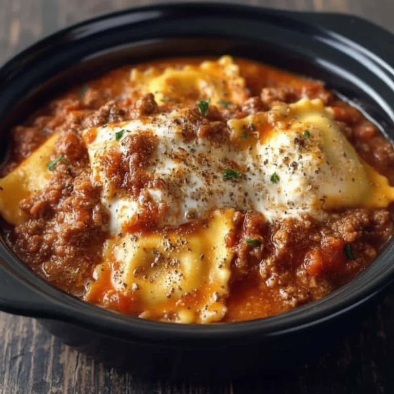 Cheesy Crockpot Ravioli Lasagna Recipe for Dinner