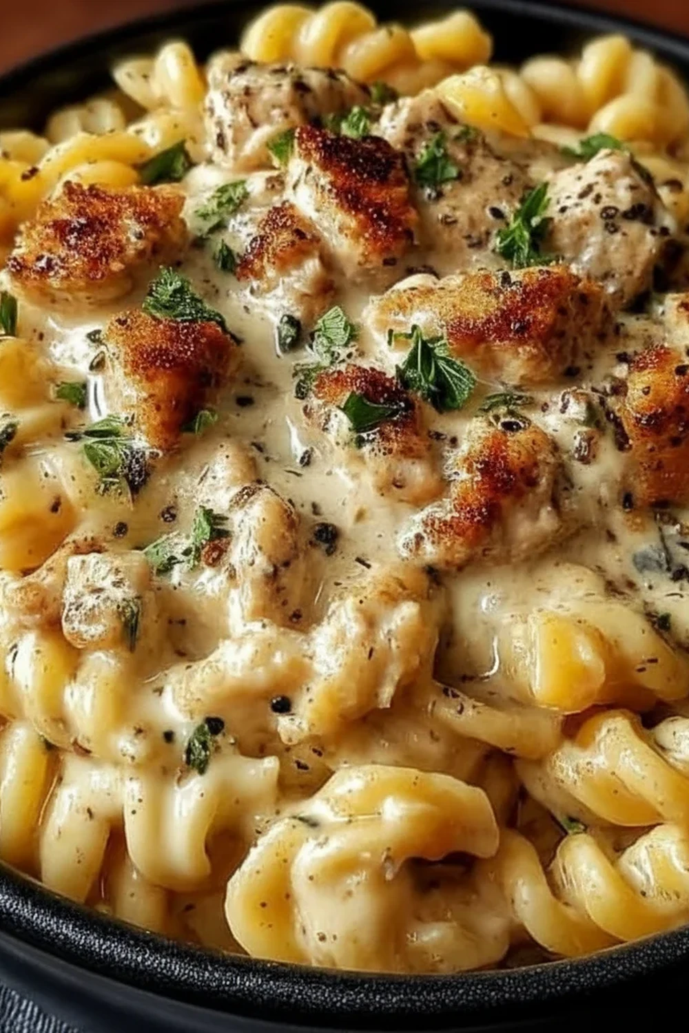 Crockpot Garlic Parmesan Chicken Pasta Recipe