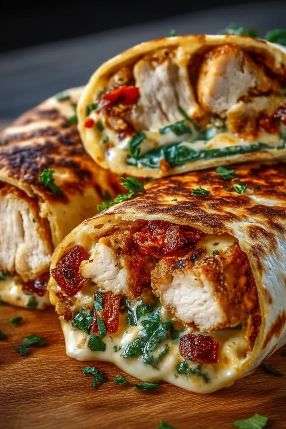 Crispy Air Fryer Chicken Mozzarella Wraps Recipe