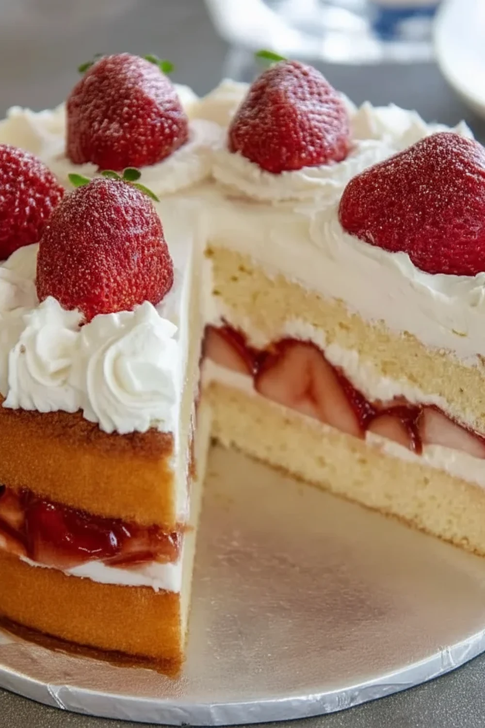 Japanese Strawberry Sponge Cake Recipe