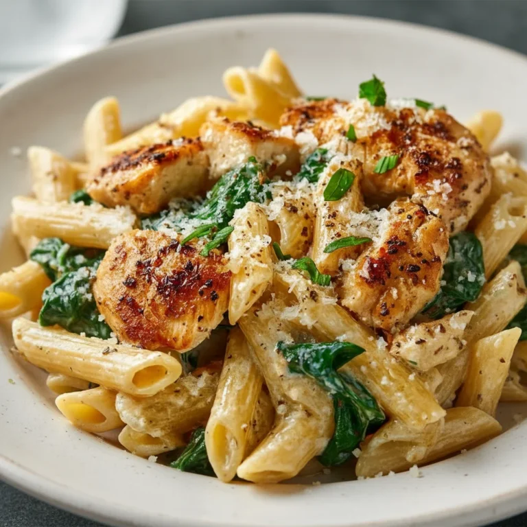 Rich Creamy Garlic Parmesan Chicken Pasta Recipe
