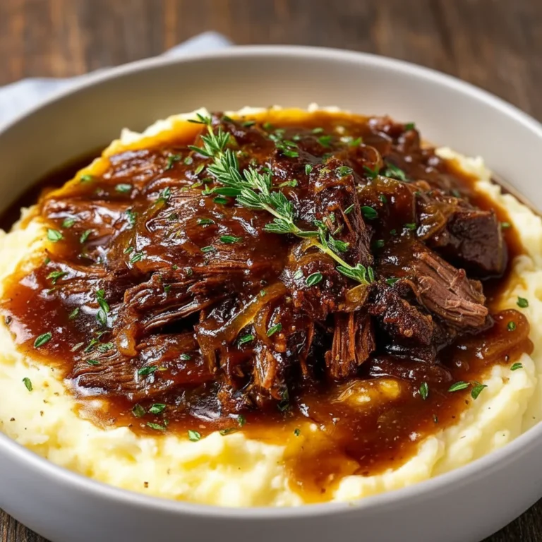 Slow Braised Juicy French Onion Pot Roast Recipe