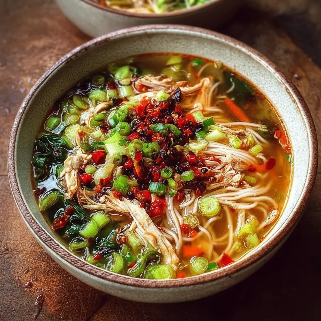 Soothing Ginger Garlic Chicken Noodle Soup Recipe
