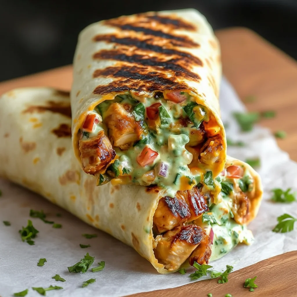Stuffed Chipotle Ranch Grilled Chicken Burrito Recipe